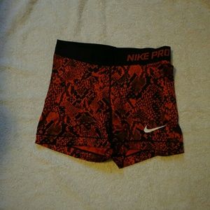 Nike - Pro Shorts - Red Snake Print - S